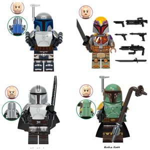 4 Star Wars Mandalorian Figures Boba Jango Din Sabine NEW